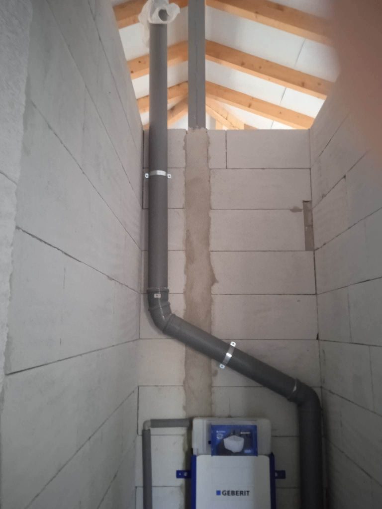 Podomítkový WC modul s odpadním potrubím
